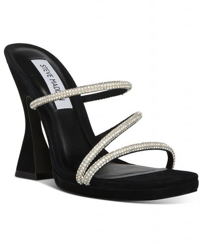 Women's Libbie Embellished Dress Sandals Black $31.42 Shoes