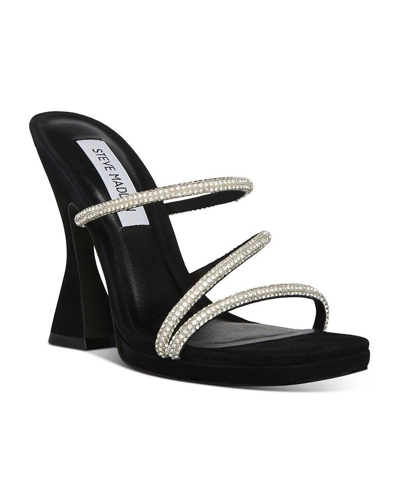 Women's Libbie Embellished Dress Sandals Black $31.42 Shoes