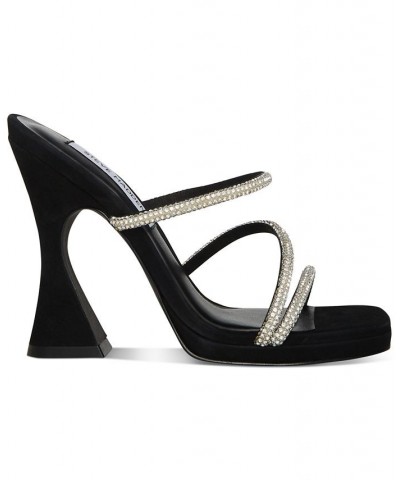 Women's Libbie Embellished Dress Sandals Black $31.42 Shoes