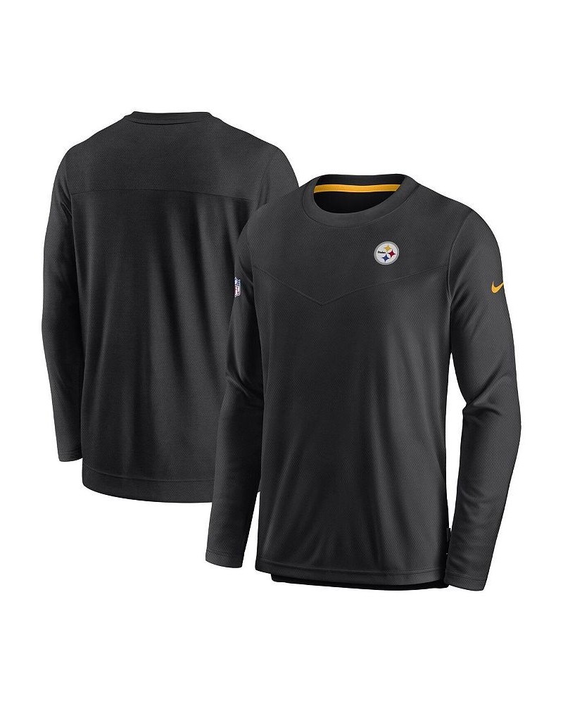 Men's Black Pittsburgh Steelers Sideline Lockup Performance Long Sleeve T-shirt $44.19 T-Shirts