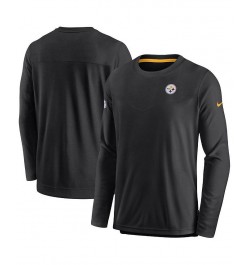 Men's Black Pittsburgh Steelers Sideline Lockup Performance Long Sleeve T-shirt $44.19 T-Shirts