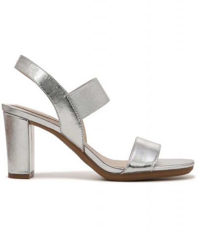 Aloha Ankle Strap Sandals Silver $38.70 Shoes