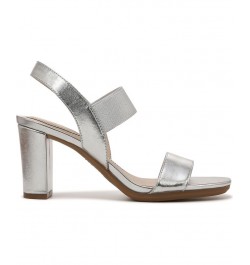 Aloha Ankle Strap Sandals Silver $38.70 Shoes