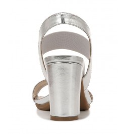 Aloha Ankle Strap Sandals Silver $38.70 Shoes