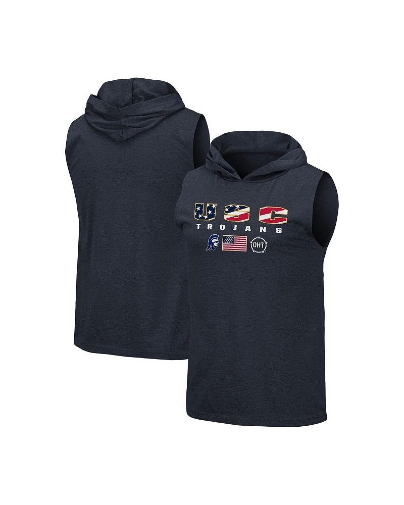 Men's Navy Usc Trojans OHT Military-Inspired Appreciation Americana Hoodie Sleeveless T-shirt $18.90 T-Shirts