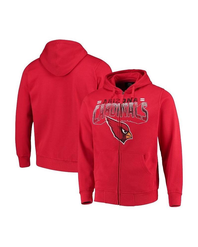 Men's Cardinal Arizona Cardinals Perfect Season Full-Zip Hoodie $42.39 Sweatshirt