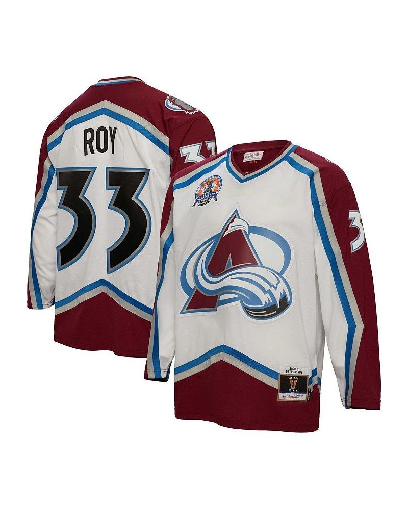 Men's Patrick Roy White Colorado Avalanche 2000 Blue Line Player Jersey $86.10 Jersey