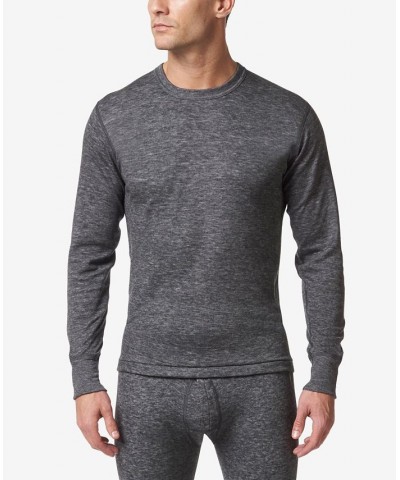 Men's 2 Layer Merino Wool Blend Long Sleeve Undershirt Gray $29.07 Undershirt