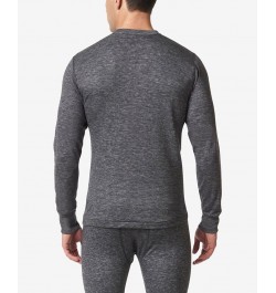 Men's 2 Layer Merino Wool Blend Long Sleeve Undershirt Gray $29.07 Undershirt