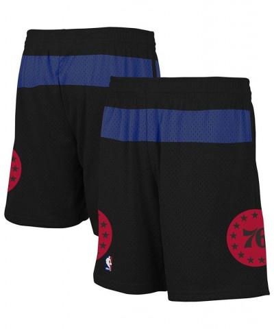 Men's Black, Royal Philadelphia 76Ers Hardwood Classic Reload Swingman Shorts $45.00 Shorts