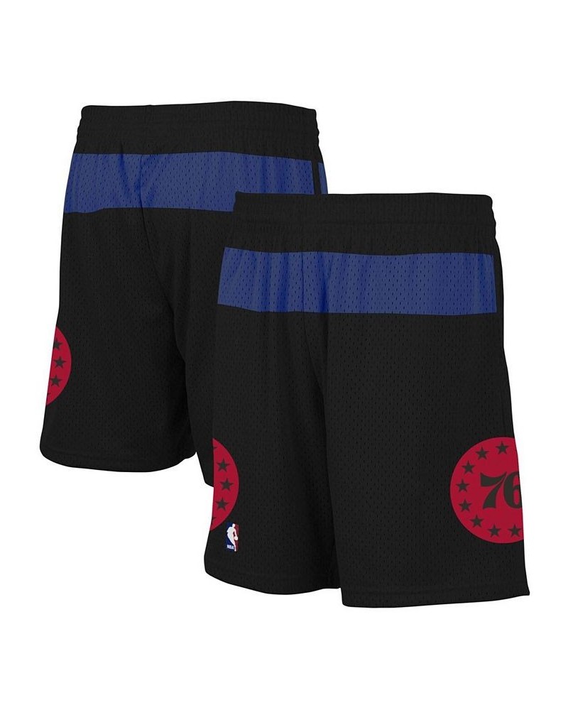 Men's Black, Royal Philadelphia 76Ers Hardwood Classic Reload Swingman Shorts $45.00 Shorts