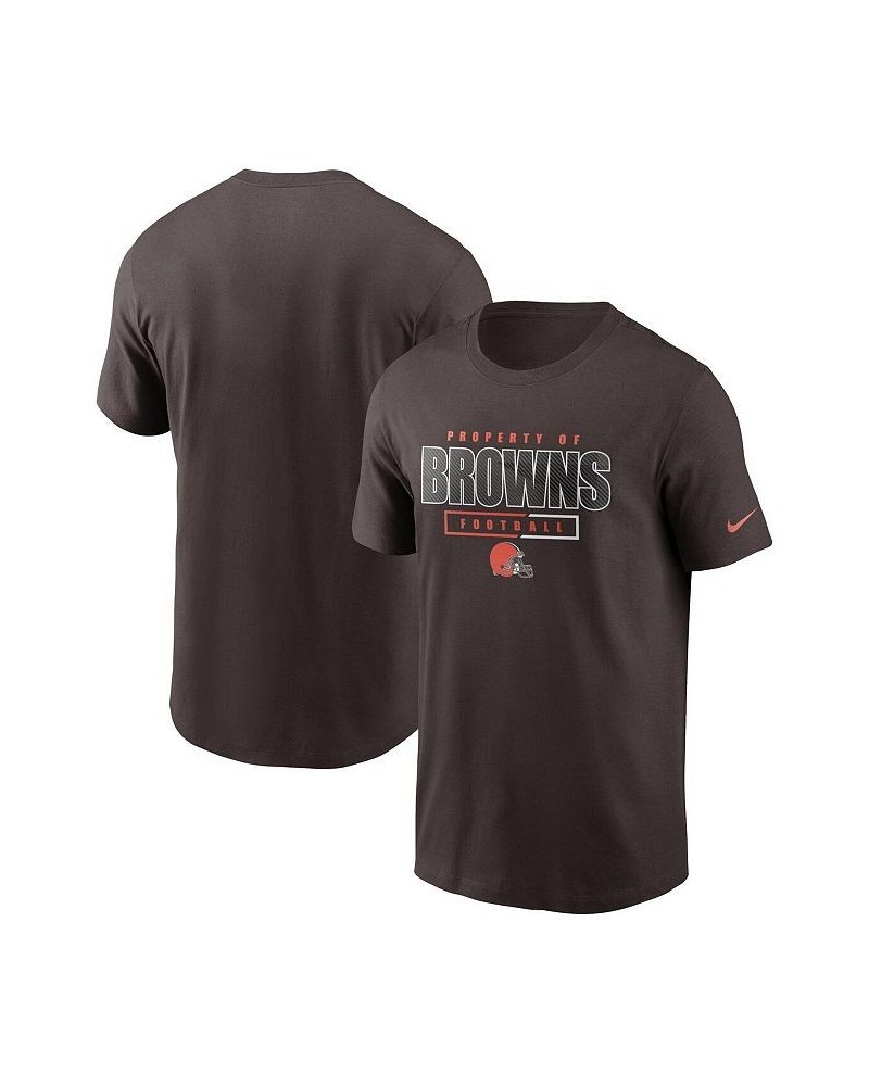 Men's Brown Cleveland Browns Team Property Of Essential T-shirt $18.00 T-Shirts