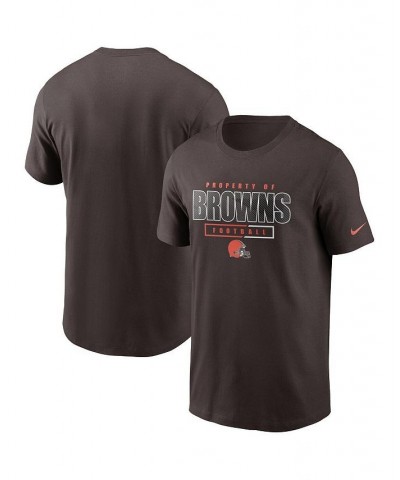 Men's Brown Cleveland Browns Team Property Of Essential T-shirt $18.00 T-Shirts