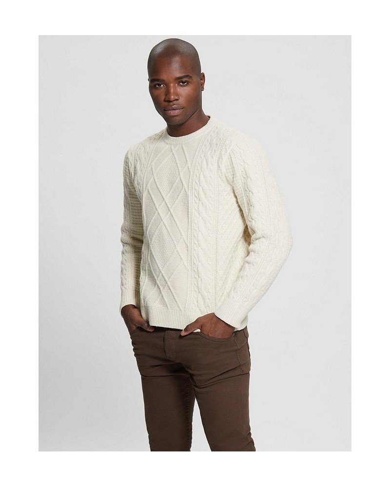 Men's Cable-Knit Long Sleeves Sweater Tan/Beige $54.00 Sweaters