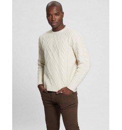 Men's Cable-Knit Long Sleeves Sweater Tan/Beige $54.00 Sweaters