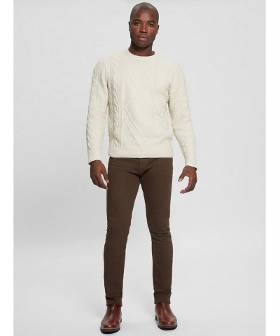 Men's Cable-Knit Long Sleeves Sweater Tan/Beige $54.00 Sweaters