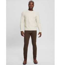 Men's Cable-Knit Long Sleeves Sweater Tan/Beige $54.00 Sweaters