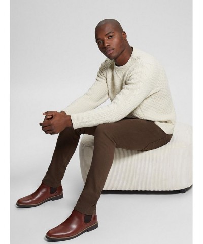 Men's Cable-Knit Long Sleeves Sweater Tan/Beige $54.00 Sweaters