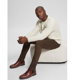 Men's Cable-Knit Long Sleeves Sweater Tan/Beige $54.00 Sweaters