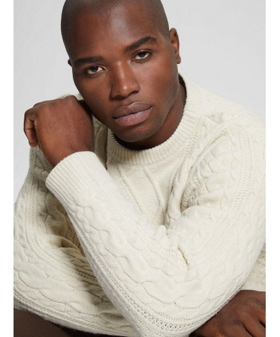 Men's Cable-Knit Long Sleeves Sweater Tan/Beige $54.00 Sweaters