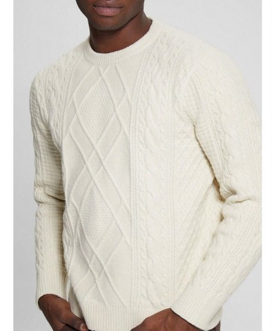 Men's Cable-Knit Long Sleeves Sweater Tan/Beige $54.00 Sweaters