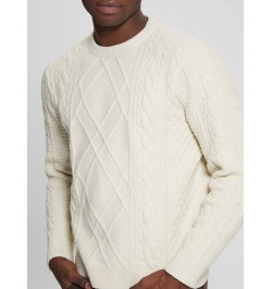 Men's Cable-Knit Long Sleeves Sweater Tan/Beige $54.00 Sweaters