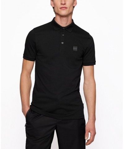 BOSS Men's Stretch-Cotton Slim-Fit Polo Shirt Black $53.90 Polo Shirts