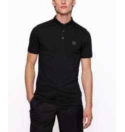 BOSS Men's Stretch-Cotton Slim-Fit Polo Shirt Black $53.90 Polo Shirts