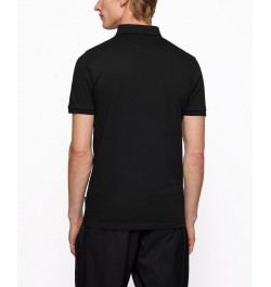 BOSS Men's Stretch-Cotton Slim-Fit Polo Shirt Black $53.90 Polo Shirts