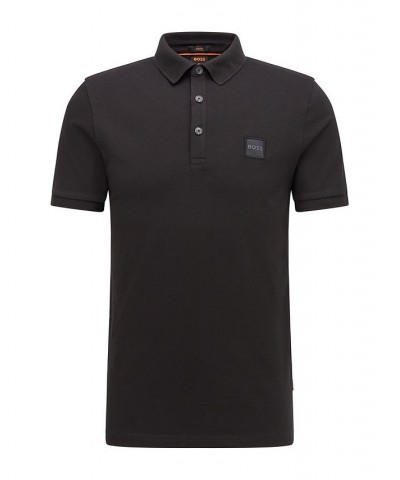 BOSS Men's Stretch-Cotton Slim-Fit Polo Shirt Black $53.90 Polo Shirts