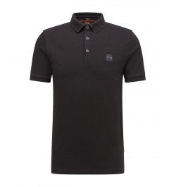 BOSS Men's Stretch-Cotton Slim-Fit Polo Shirt Black $53.90 Polo Shirts