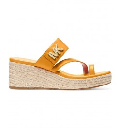 Women's Jilly Espadrille Platform Wedge Slide Sandals Yellow $54.74 Shoes