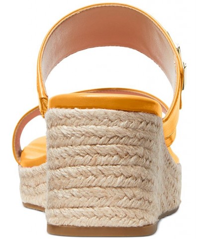 Women's Jilly Espadrille Platform Wedge Slide Sandals Yellow $54.74 Shoes