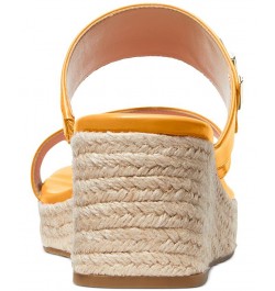 Women's Jilly Espadrille Platform Wedge Slide Sandals Yellow $54.74 Shoes