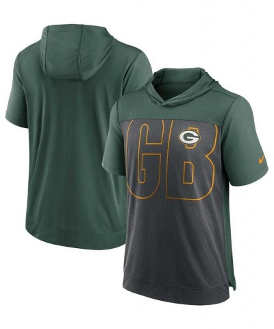 Men's Heather Charcoal, Green Green Bay Packers Performance Hoodie T-shirt $32.44 T-Shirts