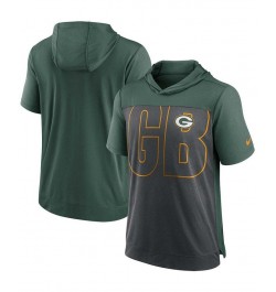 Men's Heather Charcoal, Green Green Bay Packers Performance Hoodie T-shirt $32.44 T-Shirts