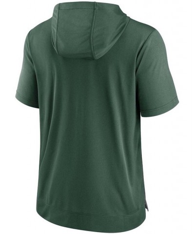 Men's Heather Charcoal, Green Green Bay Packers Performance Hoodie T-shirt $32.44 T-Shirts