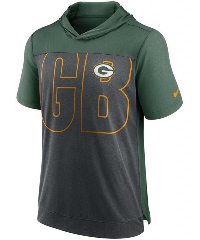 Men's Heather Charcoal, Green Green Bay Packers Performance Hoodie T-shirt $32.44 T-Shirts