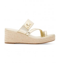 Women's Jilly Espadrille Platform Wedge Slide Sandals Yellow $54.74 Shoes