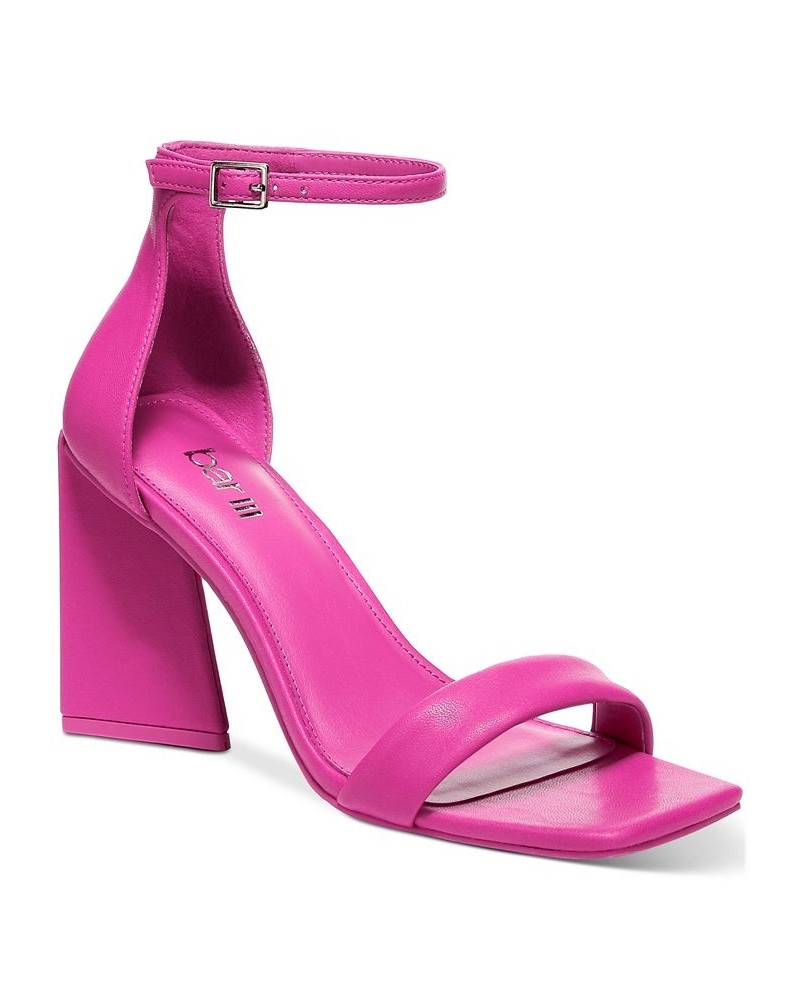 Women's Appel Two-Piece Flared-Heel Dress Sandals Pink $28.95 Shoes