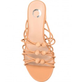 Women's Kennadi Beaded Sandals Tan/Beige $42.75 Shoes