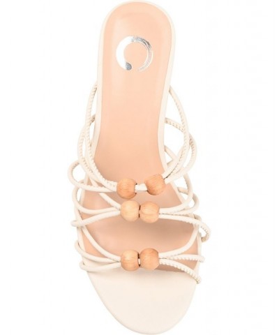 Women's Kennadi Beaded Sandals Tan/Beige $42.75 Shoes