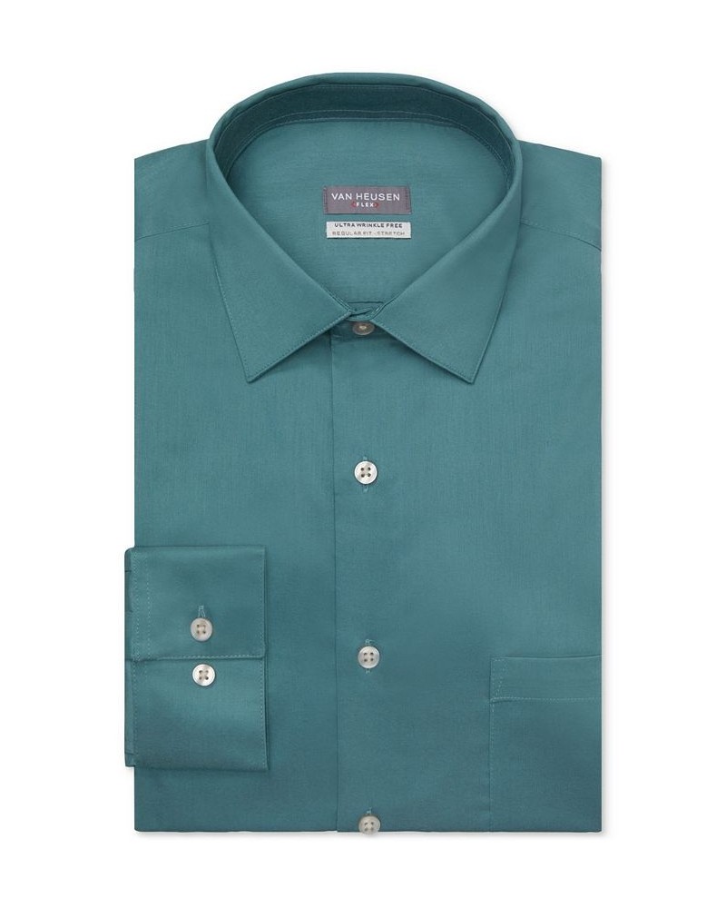 Men's Regular-Fit Ultraflex Dress Shirt Green $17.00 Dress Shirts