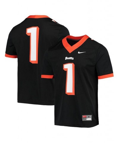 Men's 1 Black Oregon State Beavers Fiesta Bowl Anniversary Football Jersey $46.00 Jersey