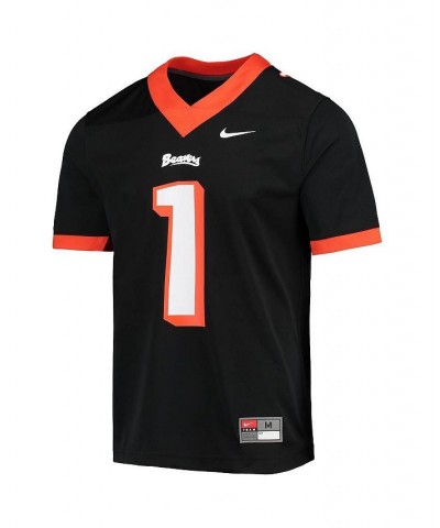 Men's 1 Black Oregon State Beavers Fiesta Bowl Anniversary Football Jersey $46.00 Jersey