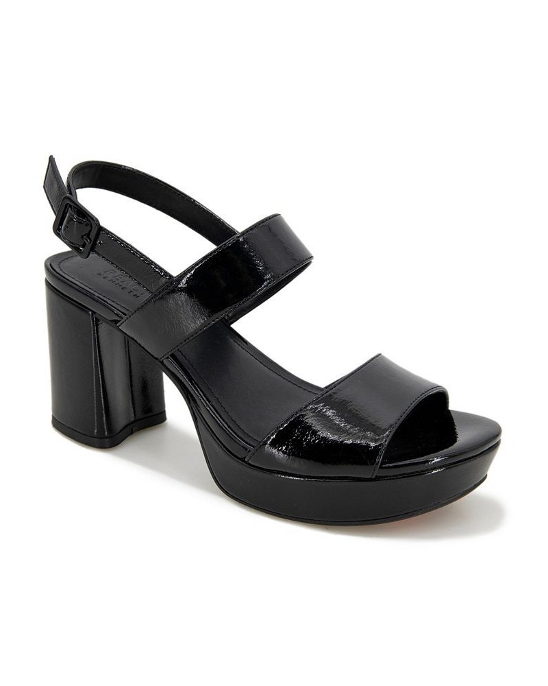 Women's Reebeka Platform Sandals Black $46.53 Shoes