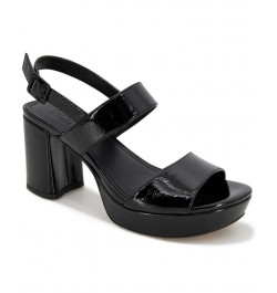 Women's Reebeka Platform Sandals Black $46.53 Shoes