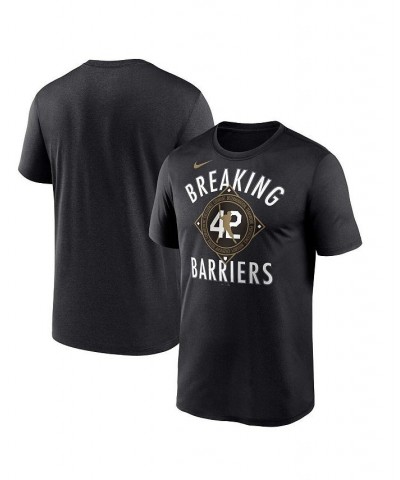 Men's Jackie Robinson Black Brooklyn Dodgers Cooperstown Collection Breaking Barriers Performance T-shirt $25.85 T-Shirts