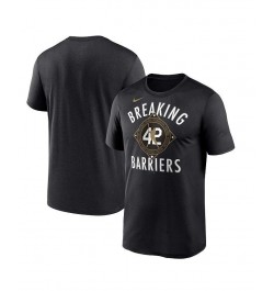 Men's Jackie Robinson Black Brooklyn Dodgers Cooperstown Collection Breaking Barriers Performance T-shirt $25.85 T-Shirts