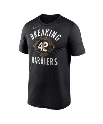 Men's Jackie Robinson Black Brooklyn Dodgers Cooperstown Collection Breaking Barriers Performance T-shirt $25.85 T-Shirts